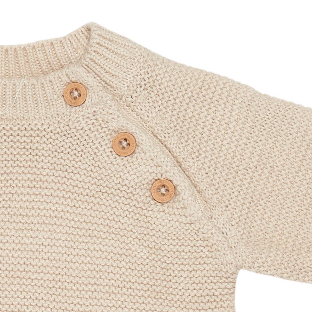Onepiece suit knitted – sand – detail