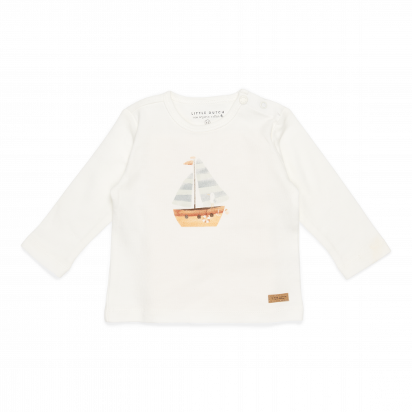 Shirt lange mouw Sailboat White Little Dutch 