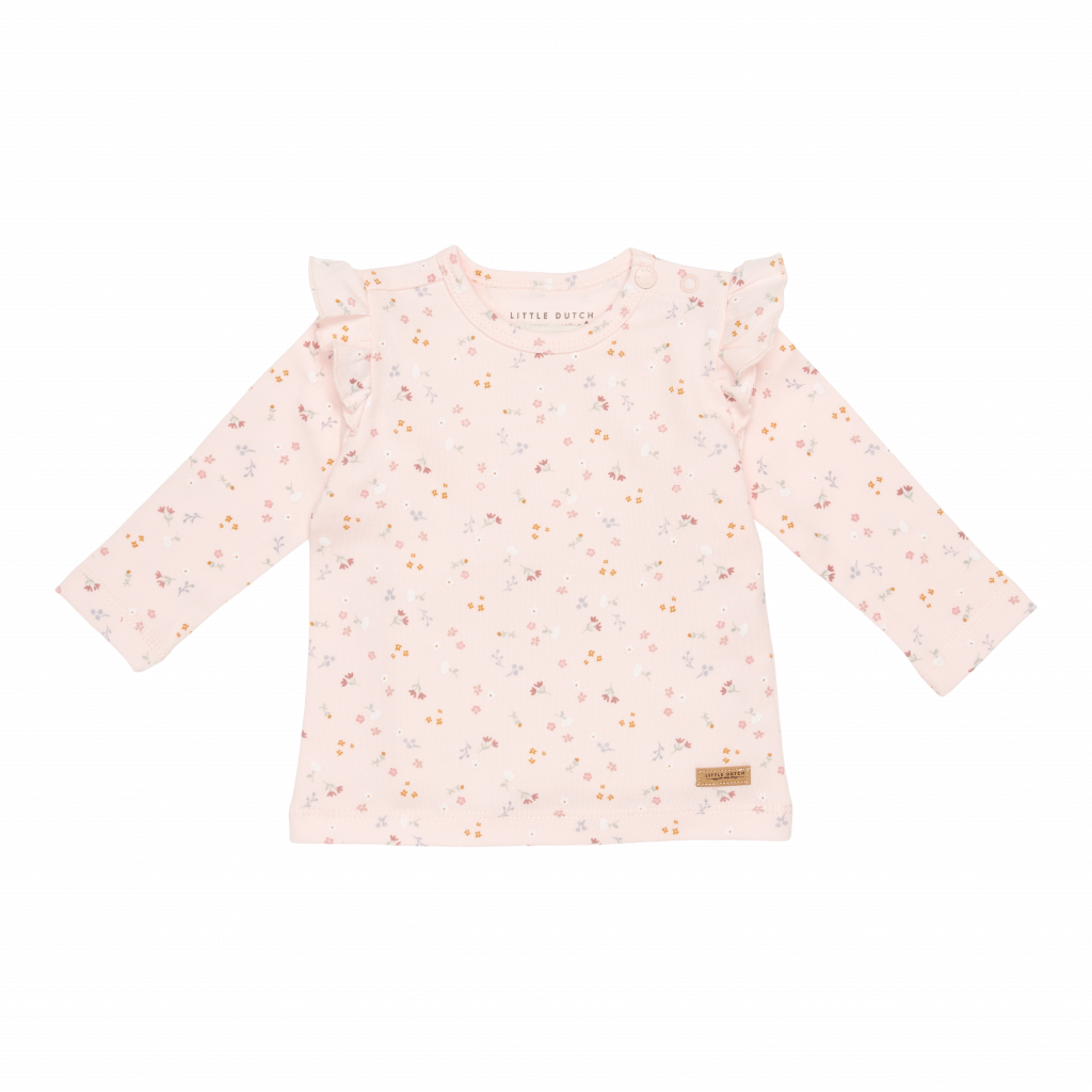 T-shirt Long sleeves ruffles – Little Pink Flowers