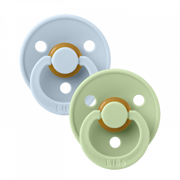 Speenset Colour Round | Baby Blue / Pistachio Bibs
