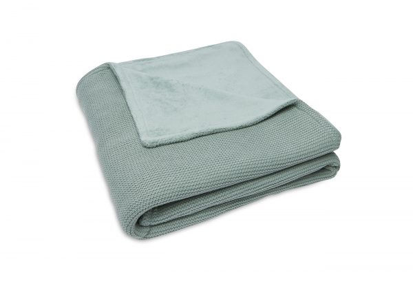 Deken Basic Knit Fleece Ash Green Jollein