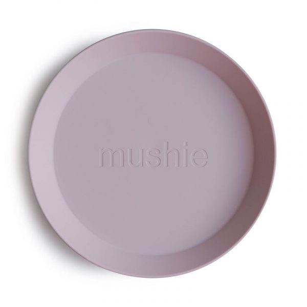 Mushie Bord rond (set van 2) – Soft Lilac Mushie