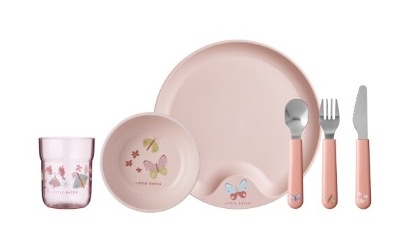 Kinderservies Mepal Mio 6-delig – Little Dutch Flowers & Butterflies Mepal