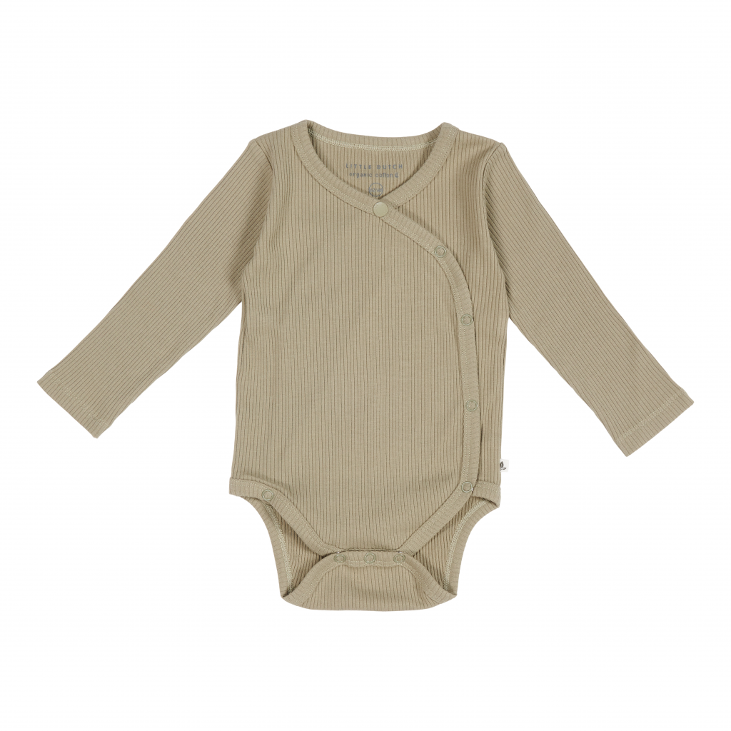 Bodysuit wrap long sleeves Rib Olive-JPEG (1) (1)