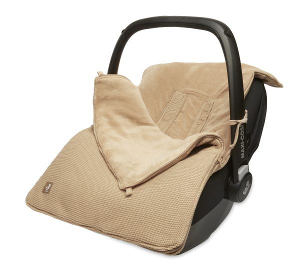 Voetenzak voor Autstoel Kinderwagen Basic Knit – Biscuit Jollein