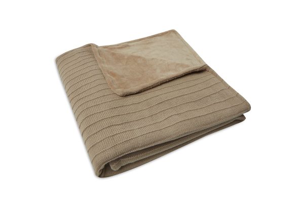 Deken Pure Knit Velvet Biscuit Jollein