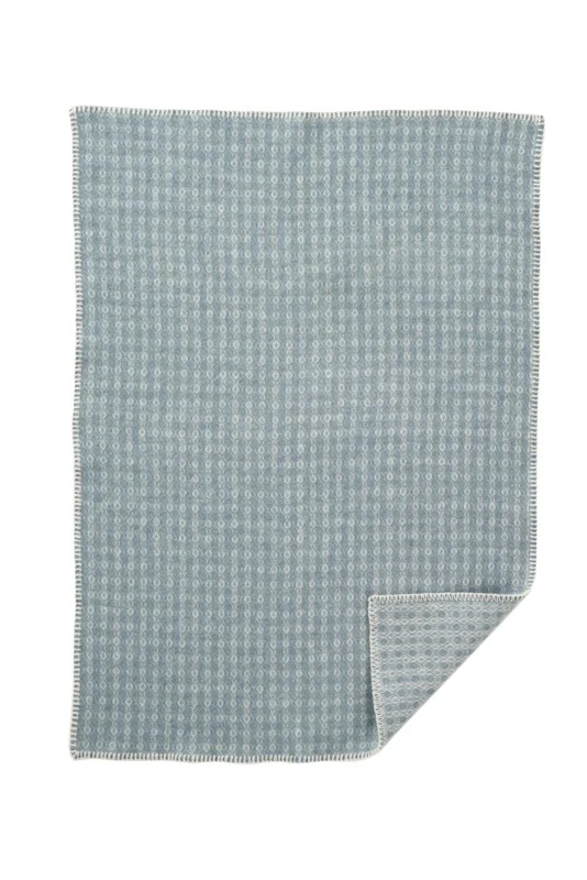 Loop baby sky blue- wiegdeken wol Klippan