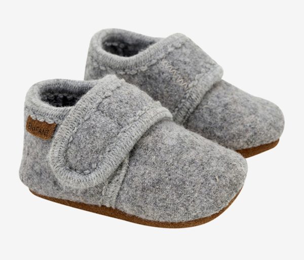 Slofjes Wool Grey melange En fant