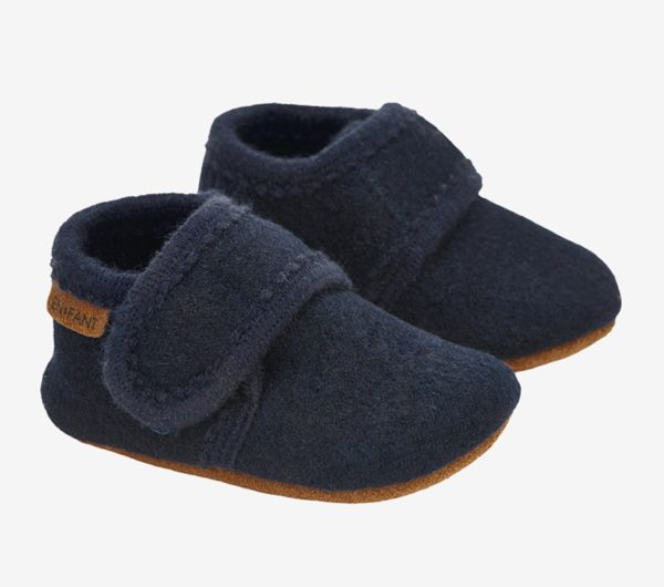 Slofjes Wool Navy En fant