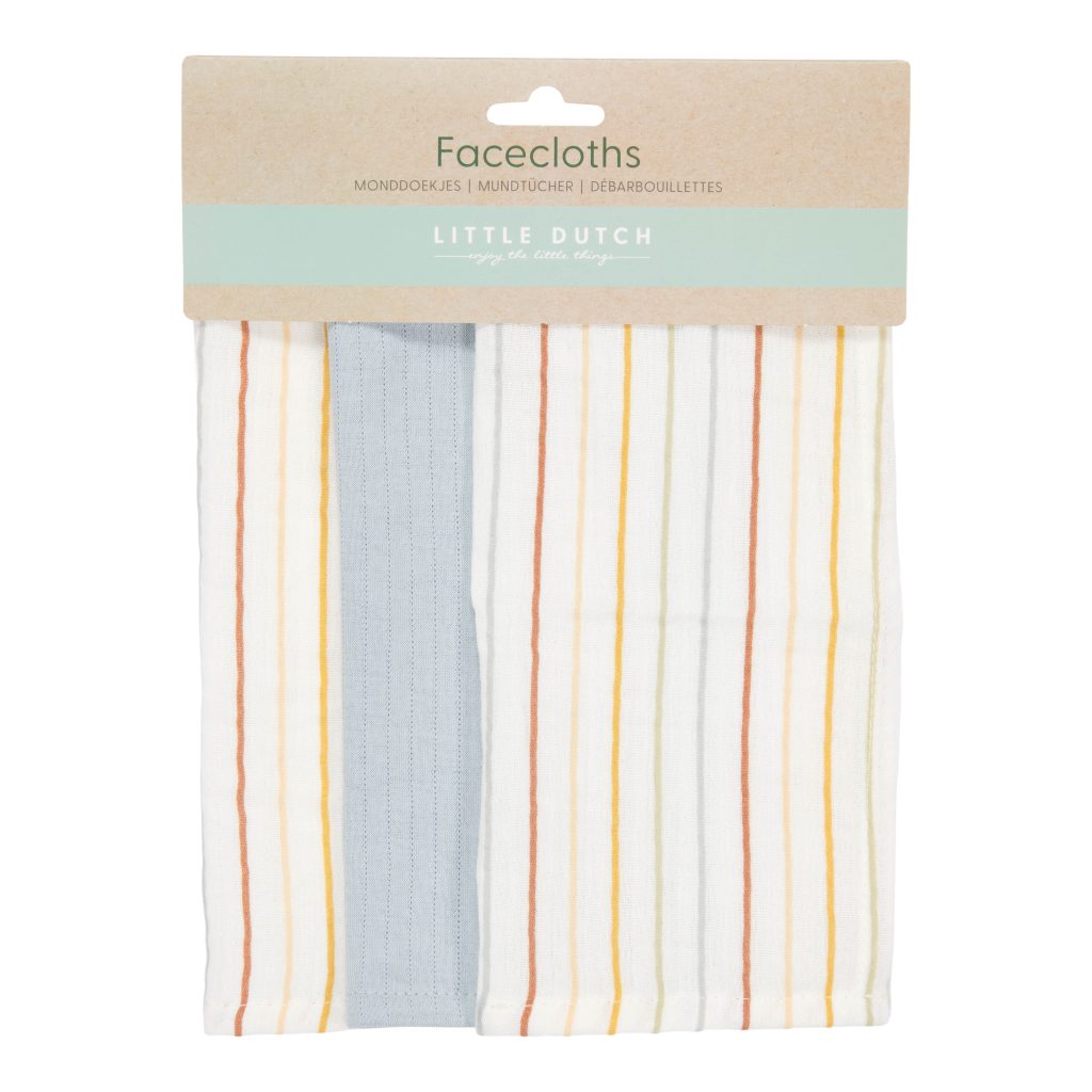 TE50502002 – Washcloths set Vintage Sunny Stripes Pure Soft Blue (3)