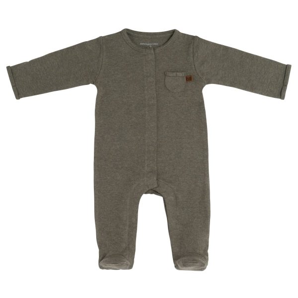 Boxpakje met voetjes khaki melange Baby's Only