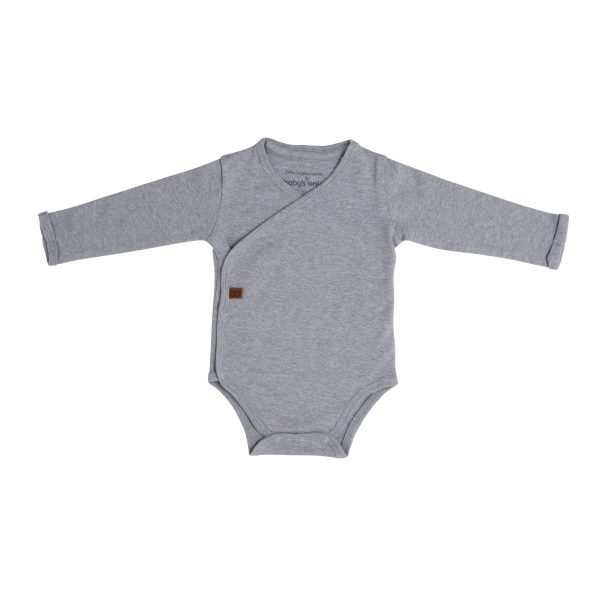 Romper lange mouw grey melange Baby's Only