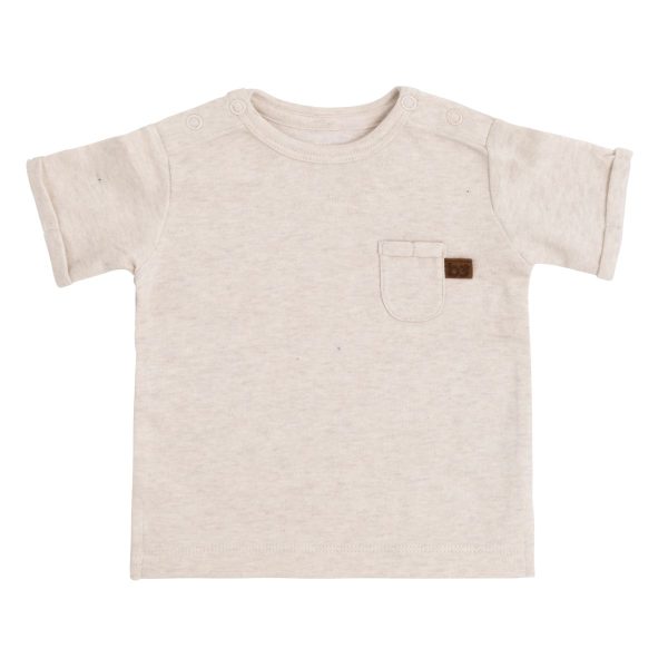 T-shirt korte mouw Melange Warm Linen Baby's Only
