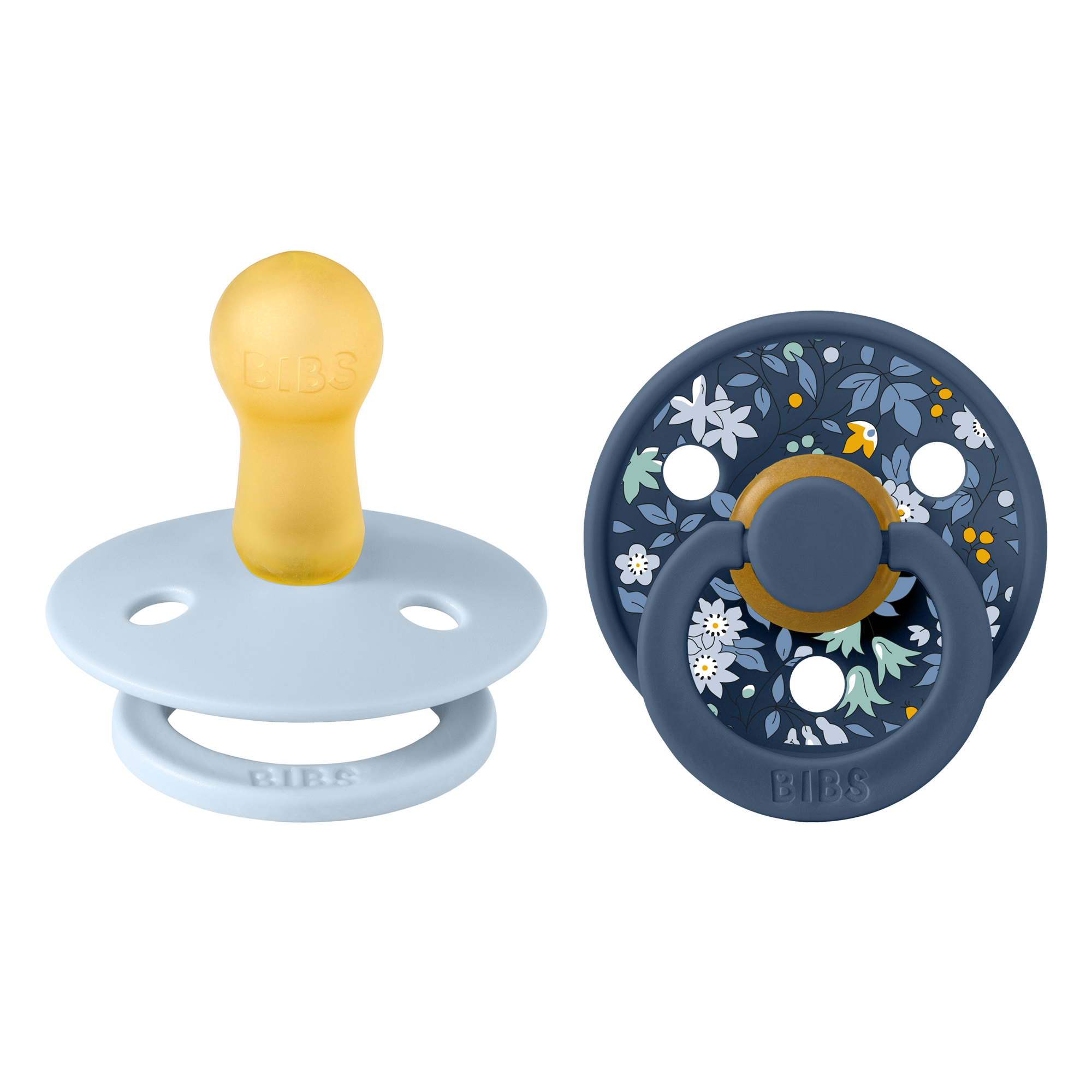 BIBS x Liberty 2 PACK Camomile Lawn Baby Blue Mix Villa Uk