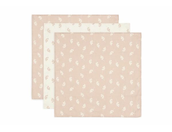 Hydrofiel multidoek small 70x70cm Twig Wild Rose 3pack Jollein