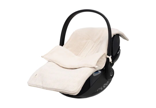 Voetenzak voor Autostoel Kinderwagen Grain Knit – Oatmeal Jollein