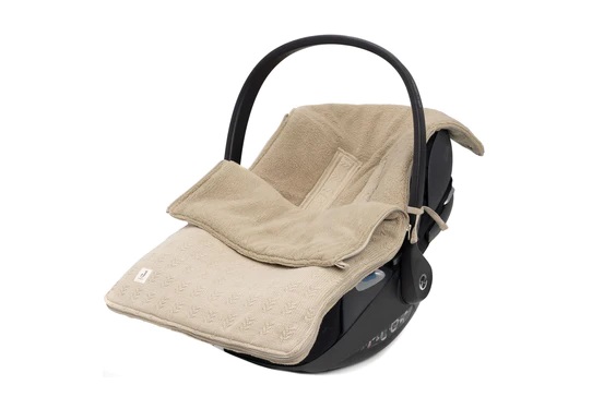 Voetenzak voor Autostoel Kinderwagen Grain Knit – Olive Green Jollein
