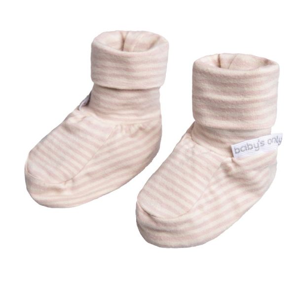 Slofjes Stripe oud rose Baby's Only