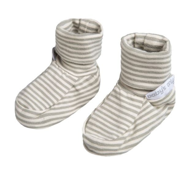 Slofjes Stripe urban green Baby's Only