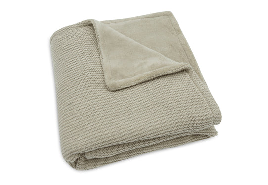Deken Basic Knit – Olive Green/Fleece Jollein