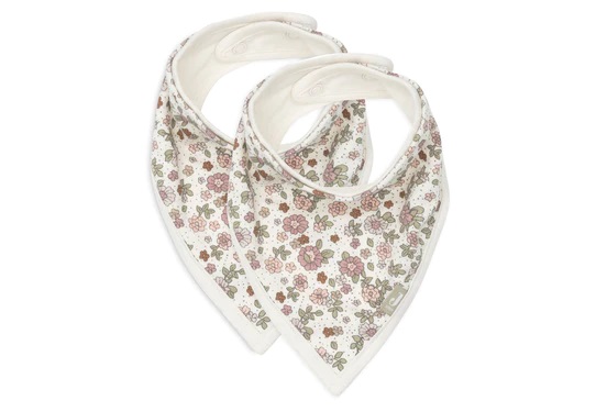 Slab Bandana Retro Flowers – 2 Stuks Jollein