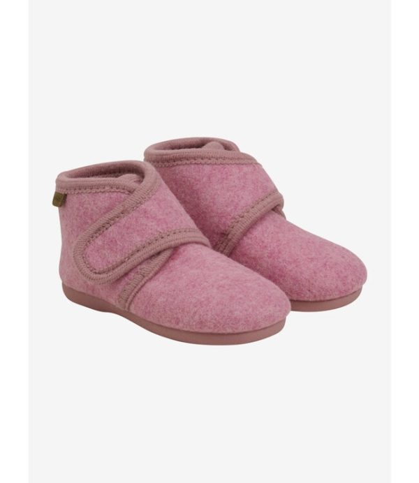 Slofjes Wool Velcro Wild Rose En fant