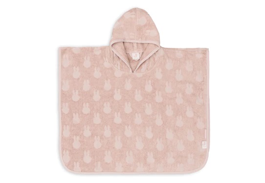 Badponcho Badstof Miffy Jacquard – Wild Rose Jollein