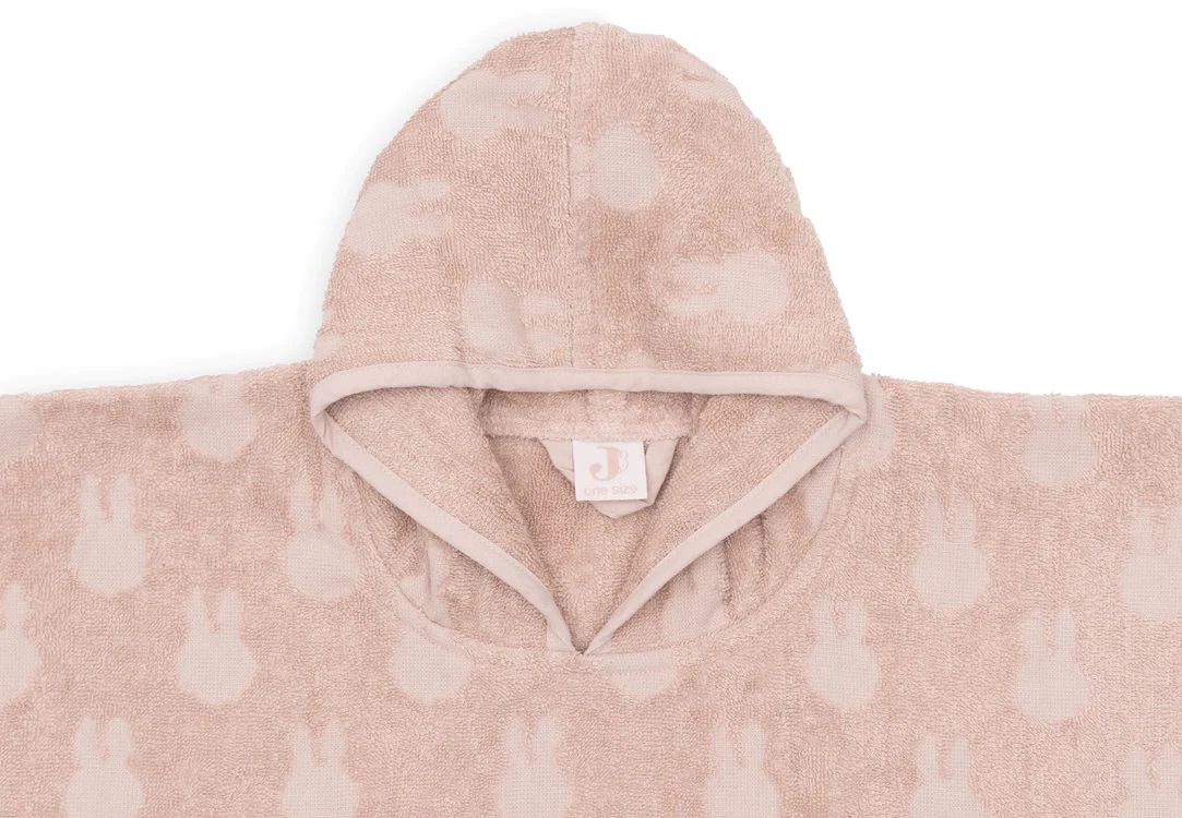 1 1a Badponcho Badstof Miffy Jacquard – Wild Rose2