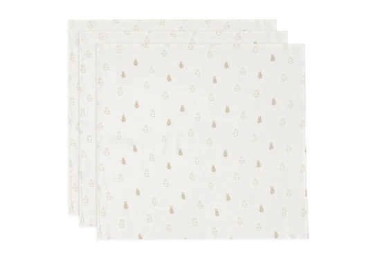 Hydrofiele Doek Small 70x70cm Happy Miffy – Nougat – 3 Stuks Jollein