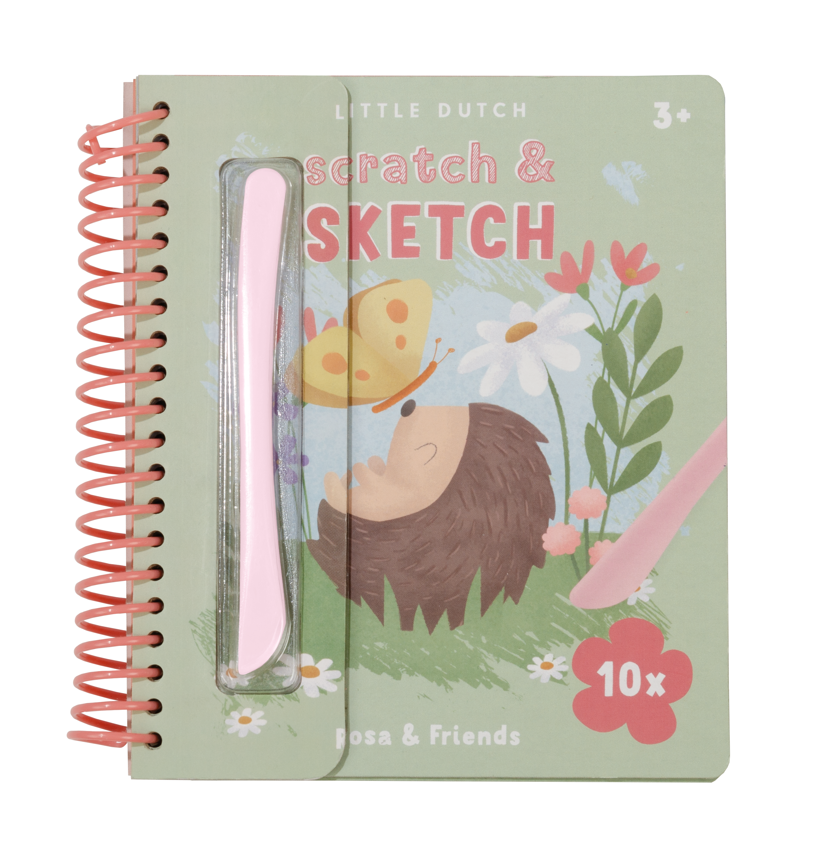 Kras- en schetsboek Rosa & Friends Little Dutch