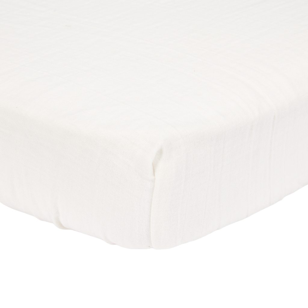 TE10793029 – Fitted sheet muslin Soft White – Newborn Naturals (1)