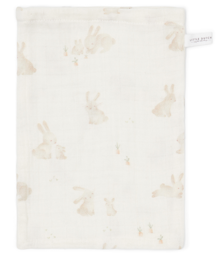 TE51603023 – Washcloths set muslin Baby Bunny Beige – Newborn naturals