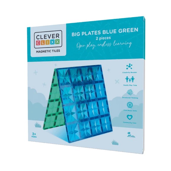1 1 Big Plates Blue Green