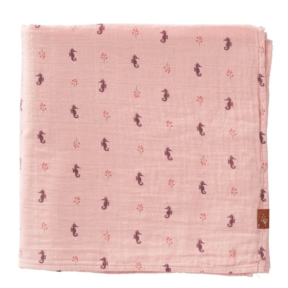 1 1 Fresk Swaddle Mulltuch, Seahorse1