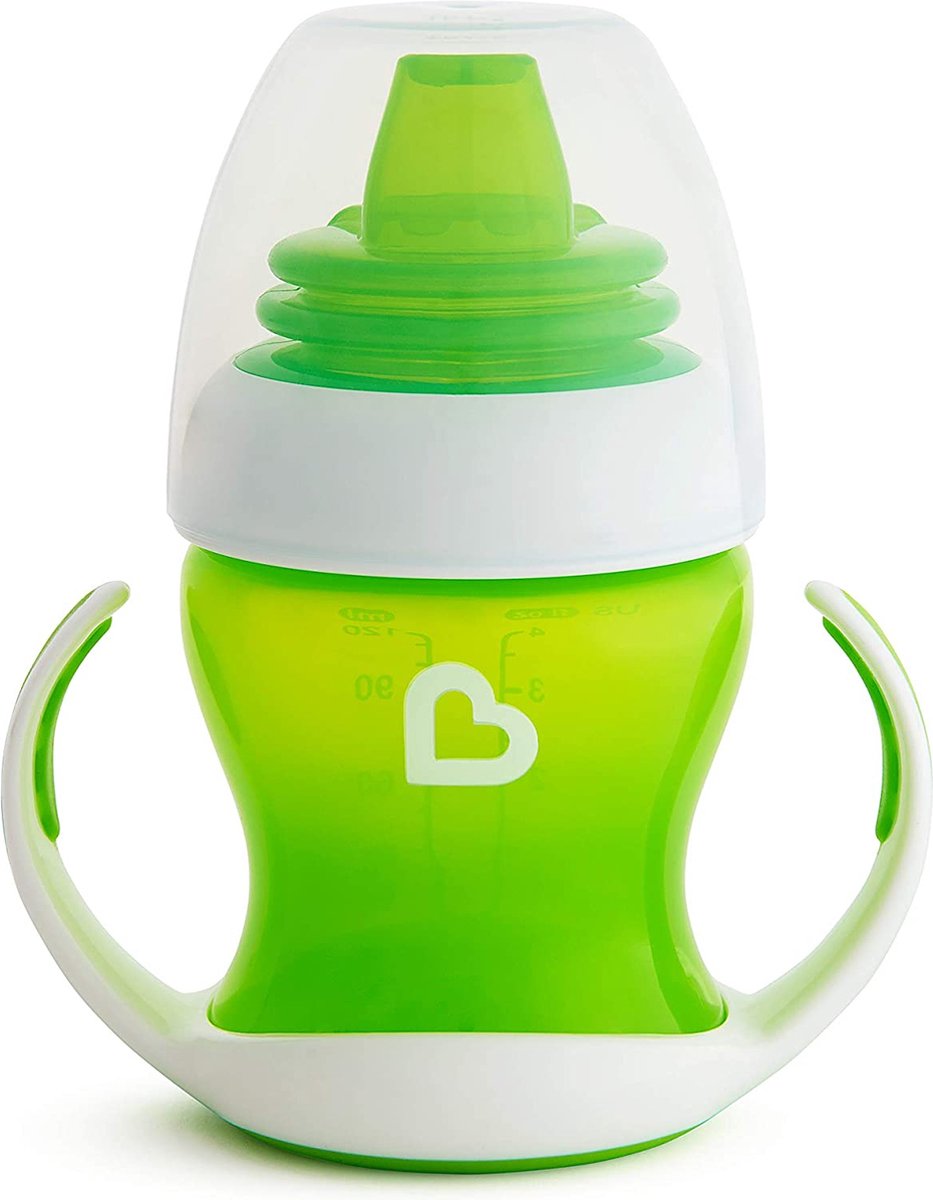 Munchkin Gentle Overgangsbeker – Anti-lek Beker voor Baby’s – Vanaf 4 Maanden – 118ml – Groen Munchkin