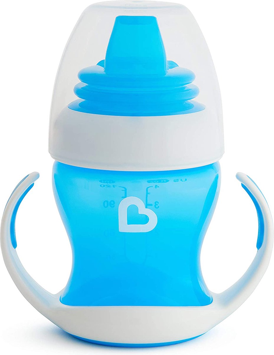 Munchkin Gentle Overgangsbeker – Anti-lek Beker voor Baby’s – Vanaf 4 Maanden – 118ml – Blauw Munchkin