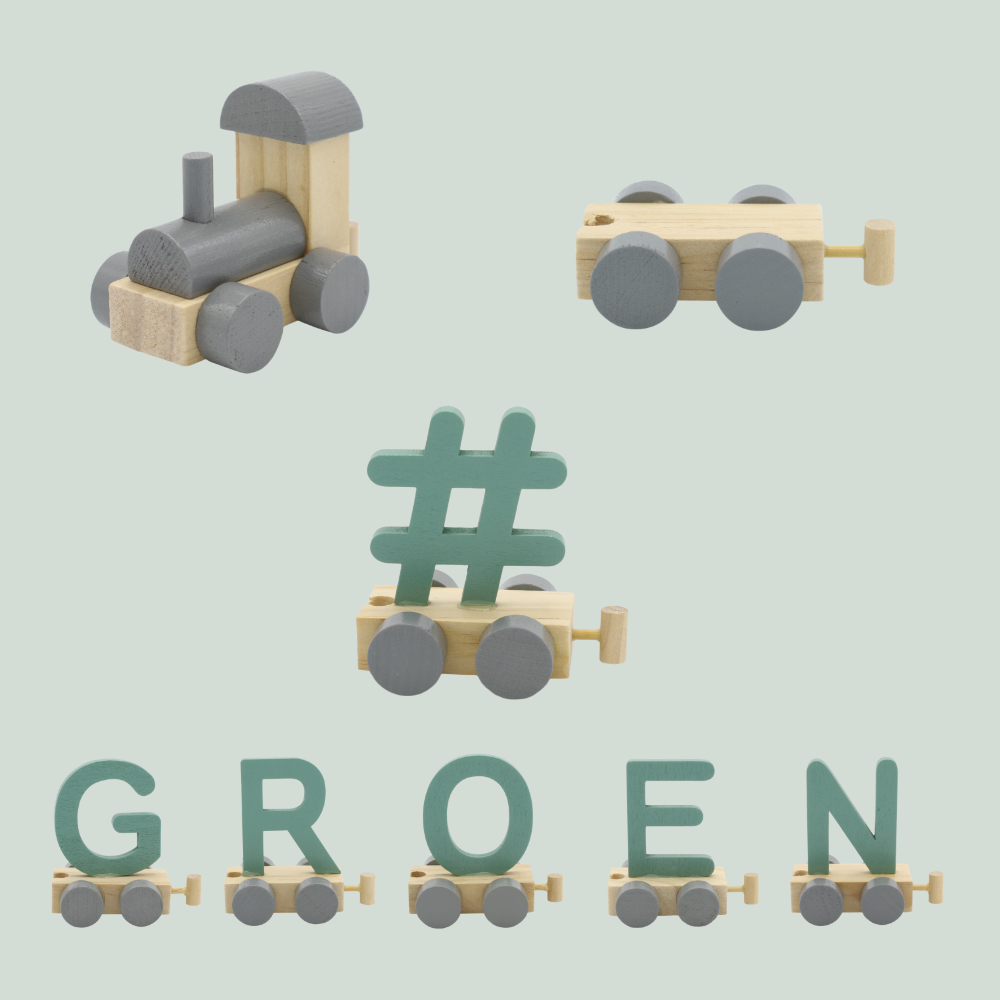 Treinletter Green hele alfabet mogelijk Jep Kids