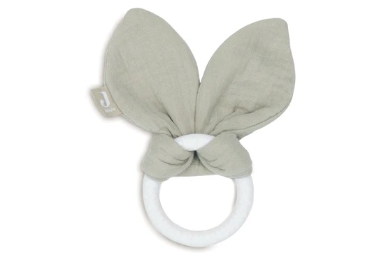 Bijtring Siliconen Bunny Ears – Olive Green Jollein