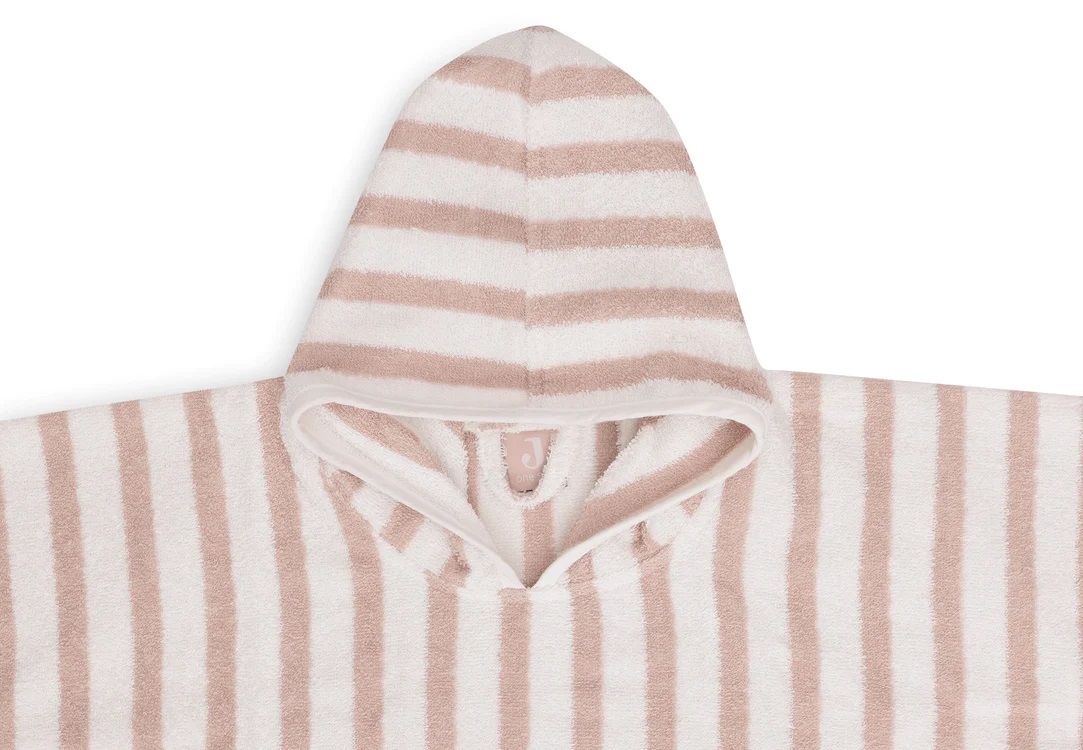 1 1 1 a Badponcho Stripe Terry – Wild Rose – GOTS2