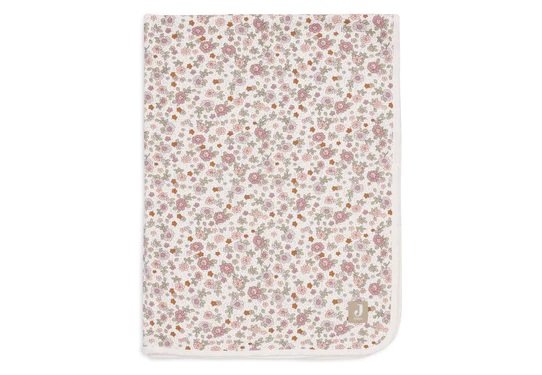 1 1 1 a Deken Wieg Jersey 75x100cm – Retro Flowers