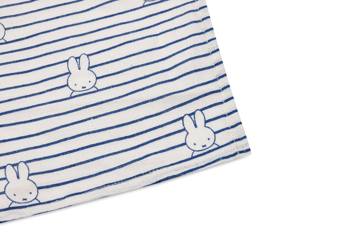 1 1 1 a Hydrofiele Doek Large 115x115cm Miffy Stripe – Navy – 2 Stuks2