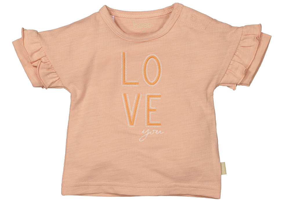 BESS Shirt korte mouw LOVE Dusty Rose B.E.S.S.