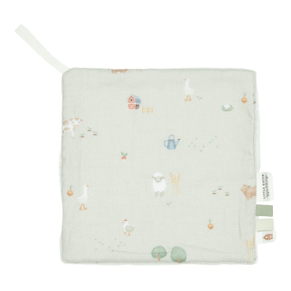 TE21114022 – Cuddle cloth muslin Little Farm Olive (1)