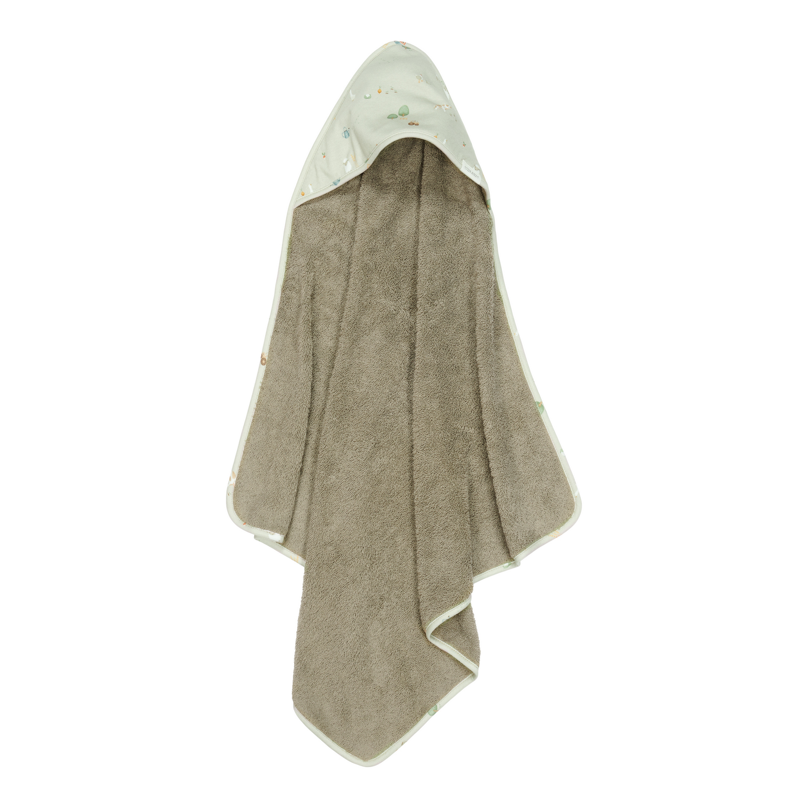 TE50614022 – Hooded towel Little Farm Olive (2)