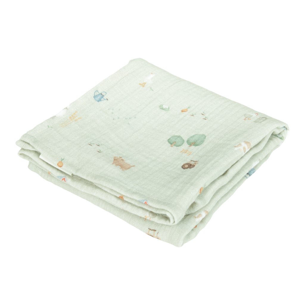 TE51814022 – Swaddles set muslin Little Farm Olive (2)