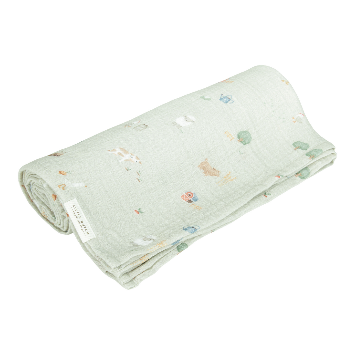 Swaddle doek hydrofiel 120 x 120 Little Farm Little Dutch