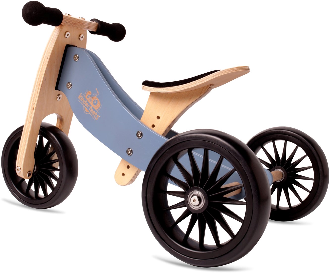 KINDERFEETS | 2-in-1 houten loopfiets & driewieler TINY TOT PLUS slate blue Kinderfeets