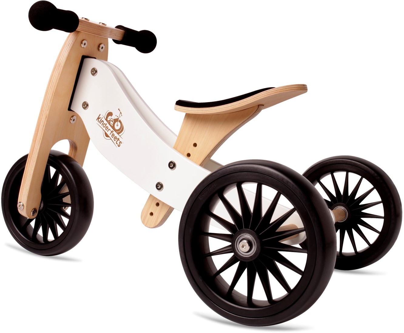 KINDERFEETS | 2-in-1 houten loopfiets & driewieler TINY TOT PLUS wit Kinderfeets