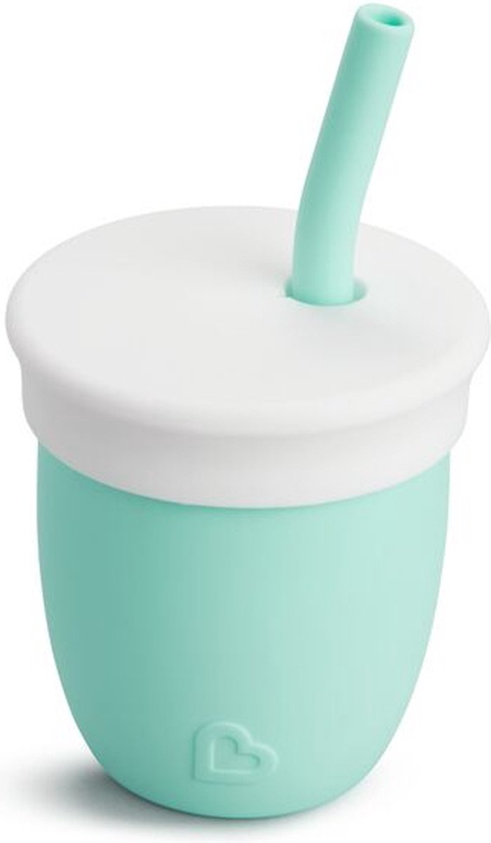 Munchkin Silicone oefenbeker voor baby’s-open rietjesbeker vanaf 6 maanden-118 ml-mintgroen Munchkin