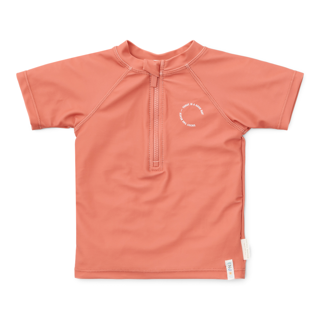 Swimshirt Shortsleeve Coral Little Dutch